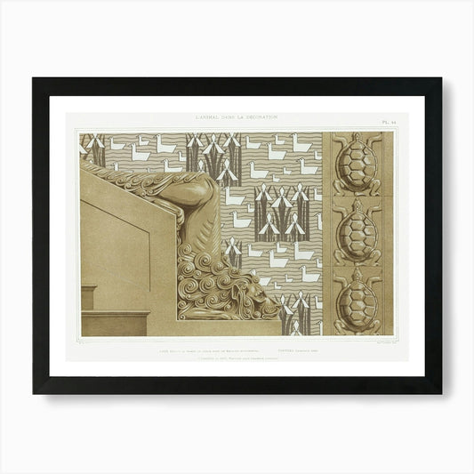 Lion, Departure From Stone Ramp For Framed Wall Art Poster Canvas Print Picture