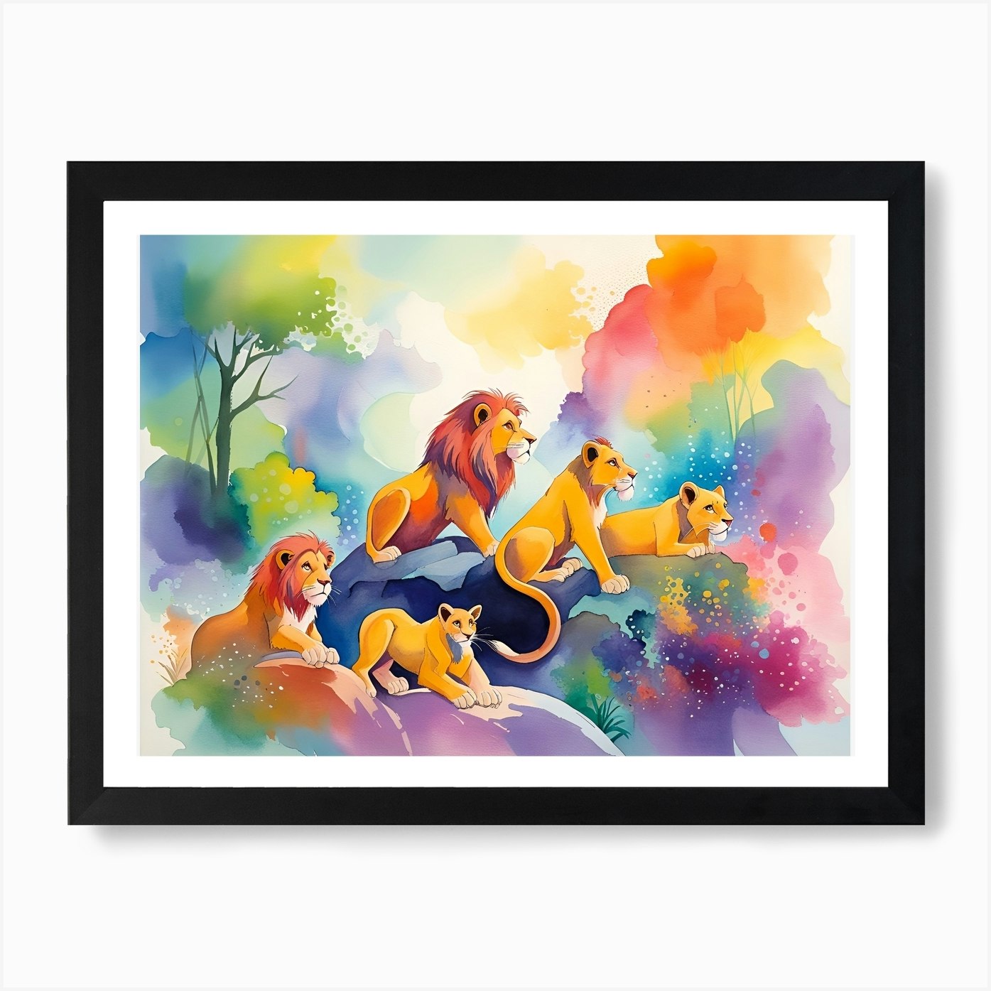 Lions king Art Print Framed Wall Art Poster Canvas Print Picture
