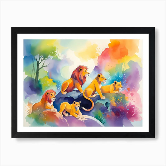 Lions king Art Print Framed Wall Art Poster Canvas Print Picture