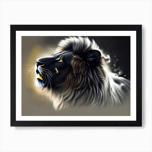 Lion Head 8 Art Print Framed Wall Art Poster Canvas Print Picture