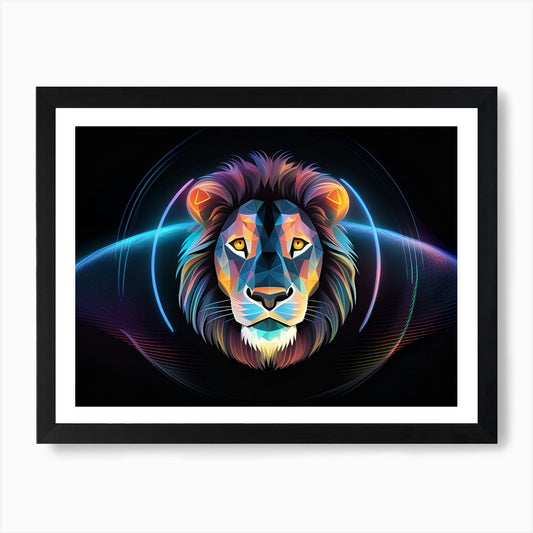 Lion Head 7 Art Print Framed Wall Art Poster Canvas Print Picture