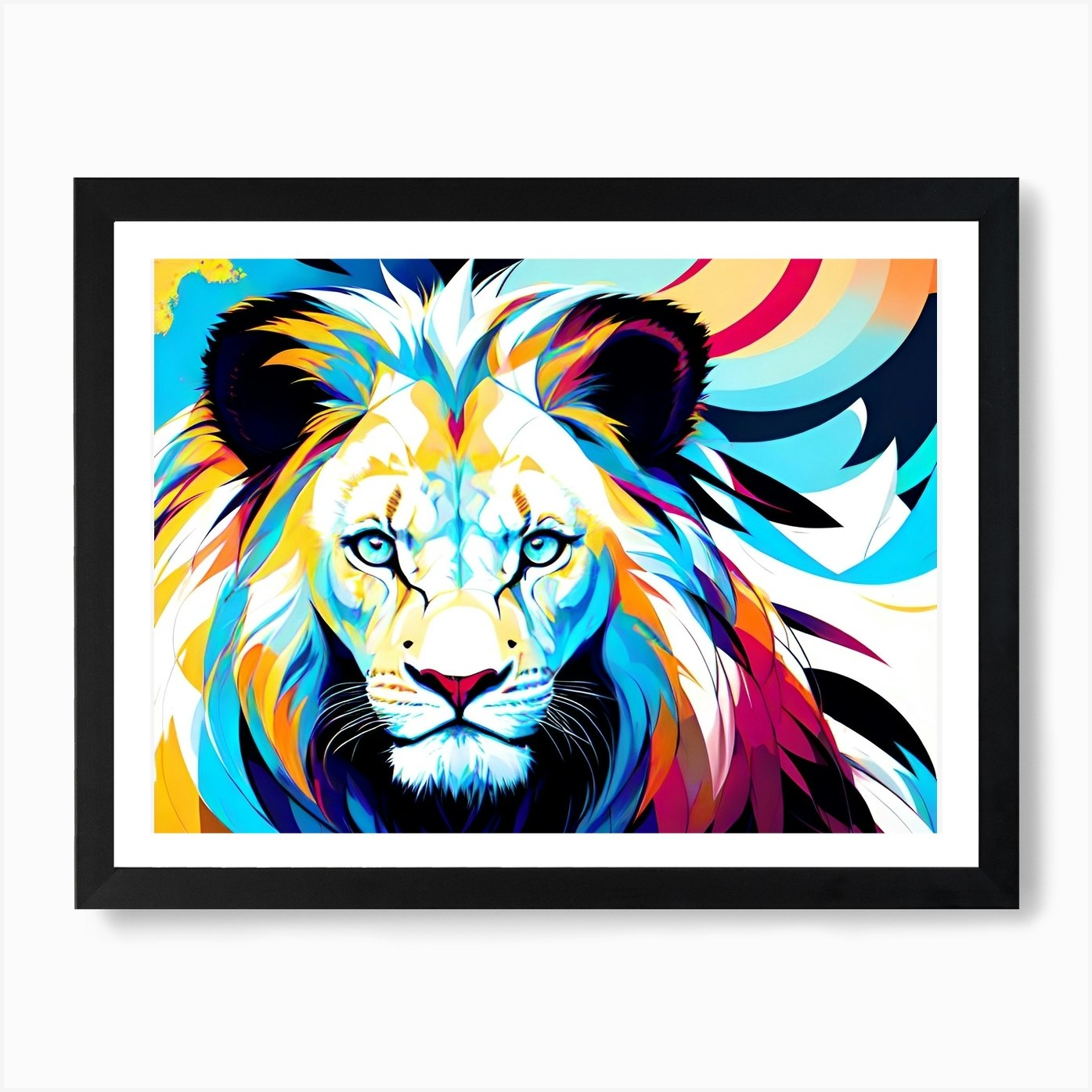 Lion Painting 115 Art Print Framed Wall Art Poster Canvas Print Picture