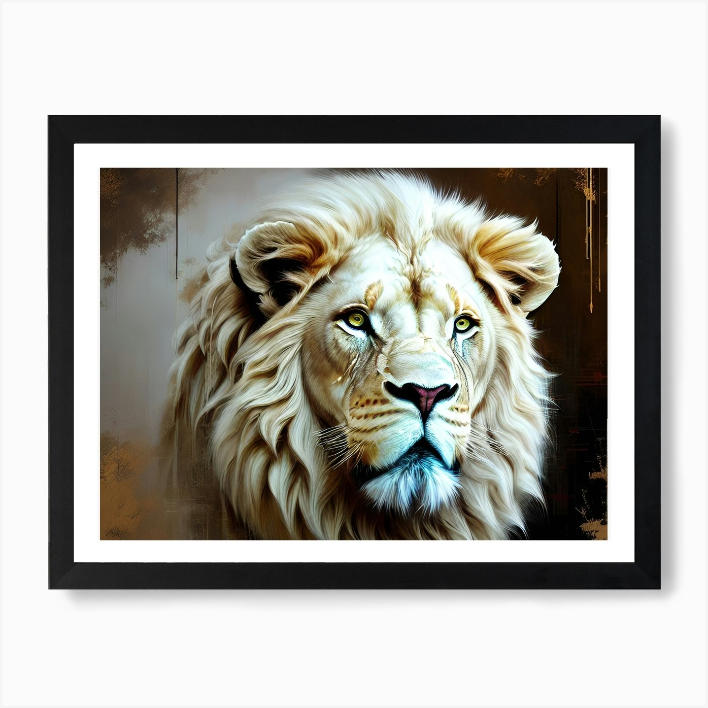 Lion Painting 98 Art Print Framed Wall Art Poster Canvas Print Picture