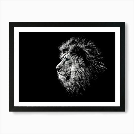 Lion Portrait 2 Art Print Framed Wall Art Poster Canvas Print Picture