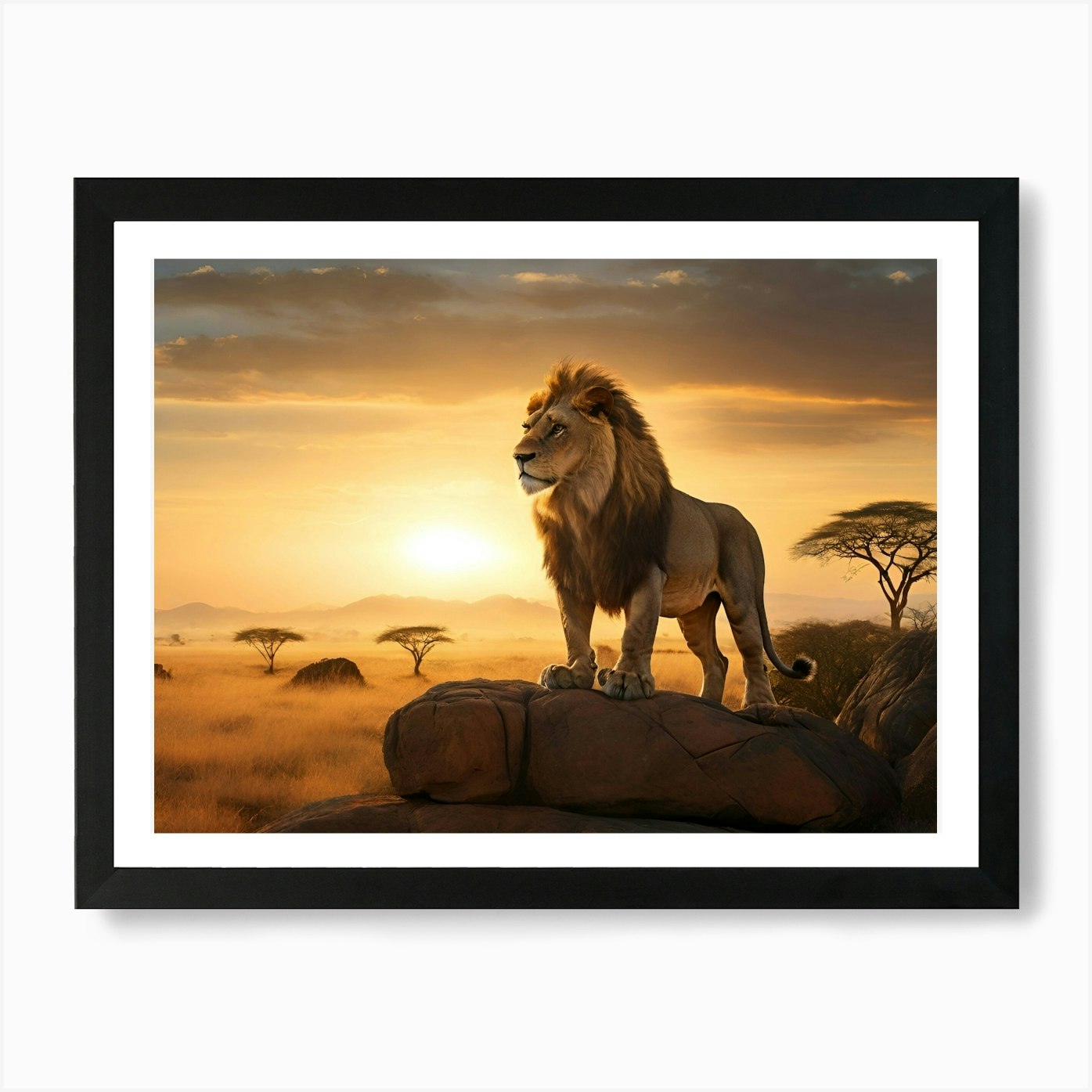 Lion King Paintings Art Print 1 Art Framed Wall Art Poster Canvas Print Picture