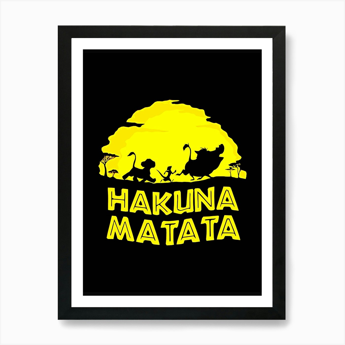lion king Hakuna Matata movie 1 Art Framed Wall Art Poster Canvas Print Picture