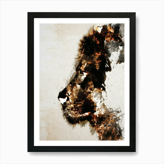 Abstract Lion Art Print Framed Wall Art Poster Canvas Print Picture