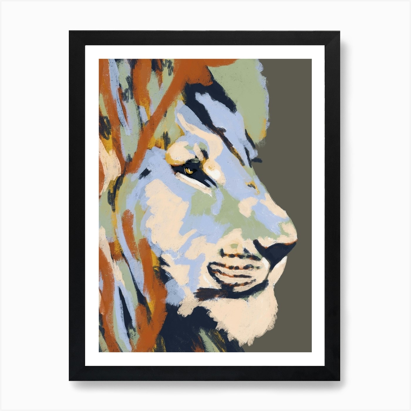 Lion Art Print Framed Wall Art Poster Canvas Print Picture