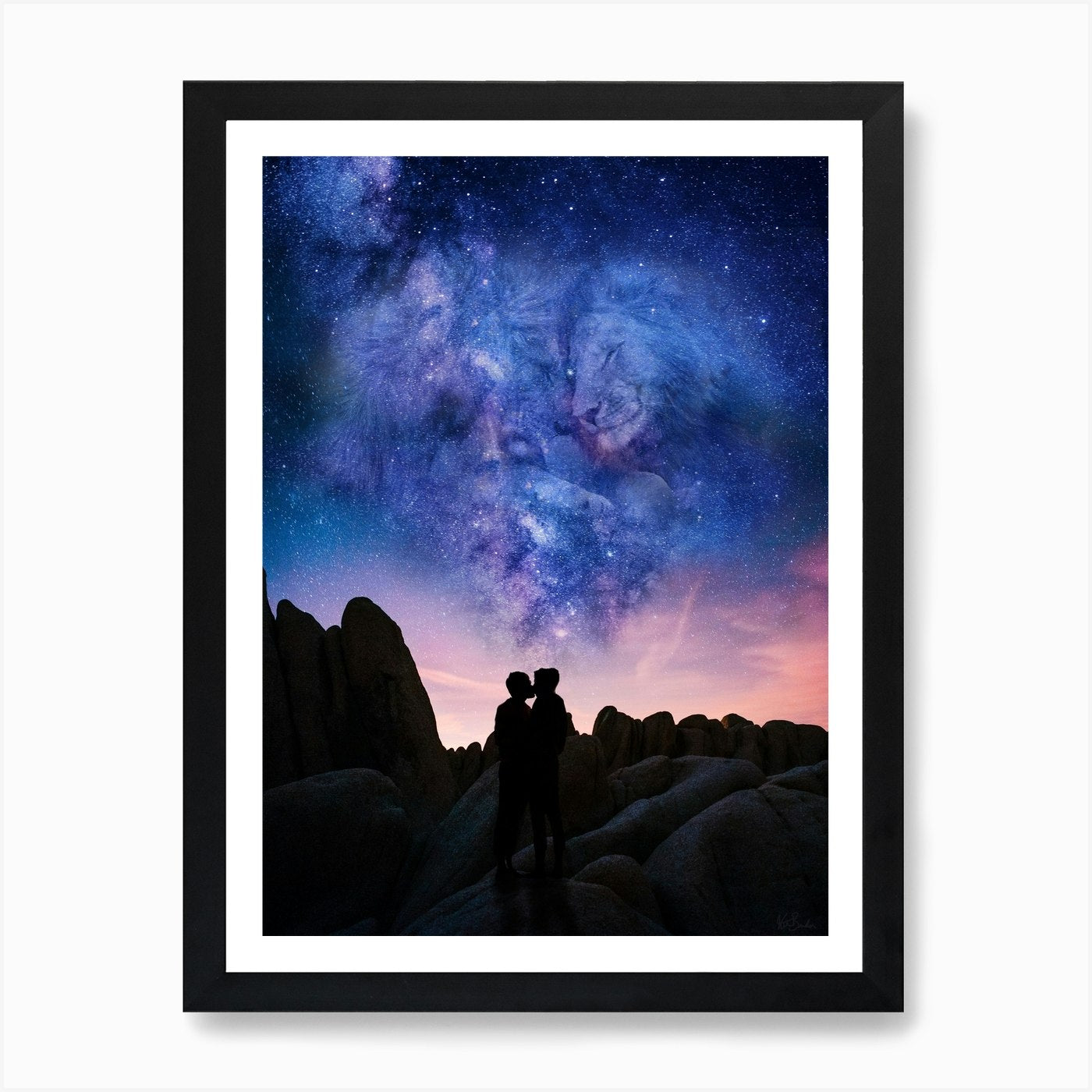 Lion Like Love Art Print Framed Wall Art Poster Canvas Print Picture