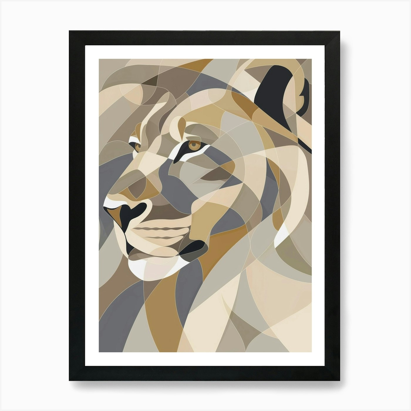 Abstract Lion Canvas Art Art Print Framed Wall Art Poster Canvas Print Picture