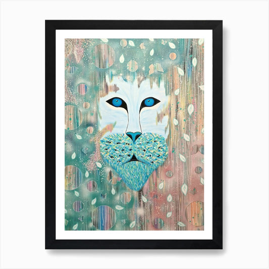 Blue Lion 1 Art Print Framed Wall Art Poster Canvas Print Picture