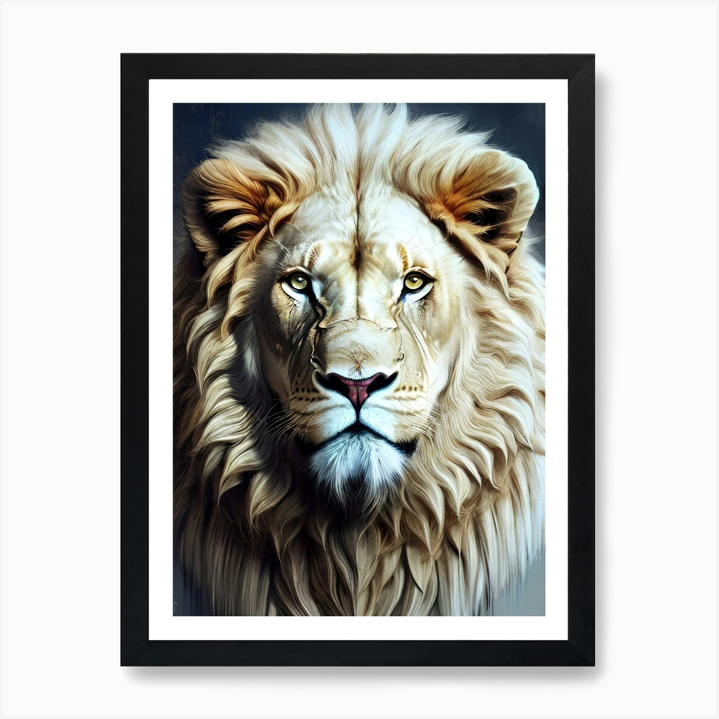 Lion Head 57 Art Print Framed Wall Art Poster Canvas Print Picture