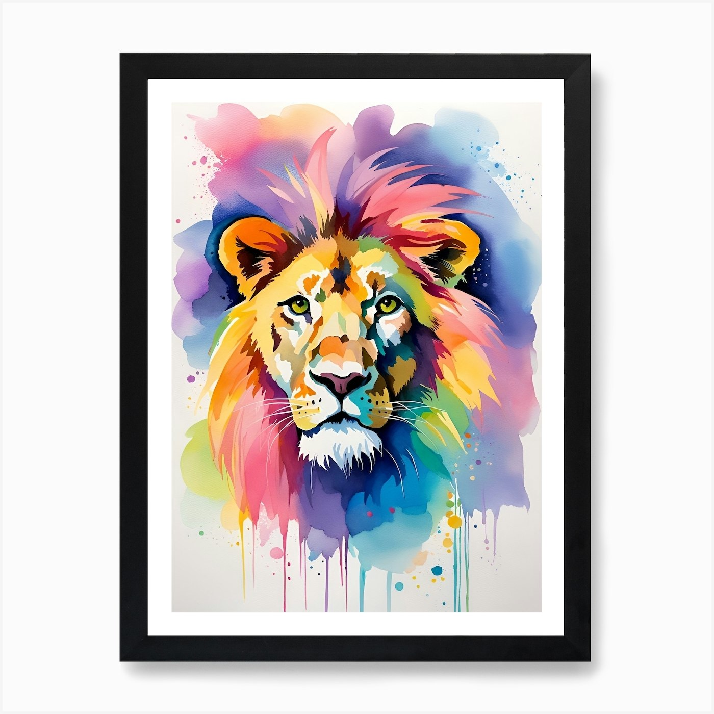 Lion Painting 13 Art Print Framed Wall Art Poster Canvas Print Picture