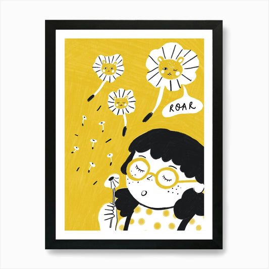 Dandy Lions Dandelion Art Print Framed Wall Art Poster Canvas Print Picture