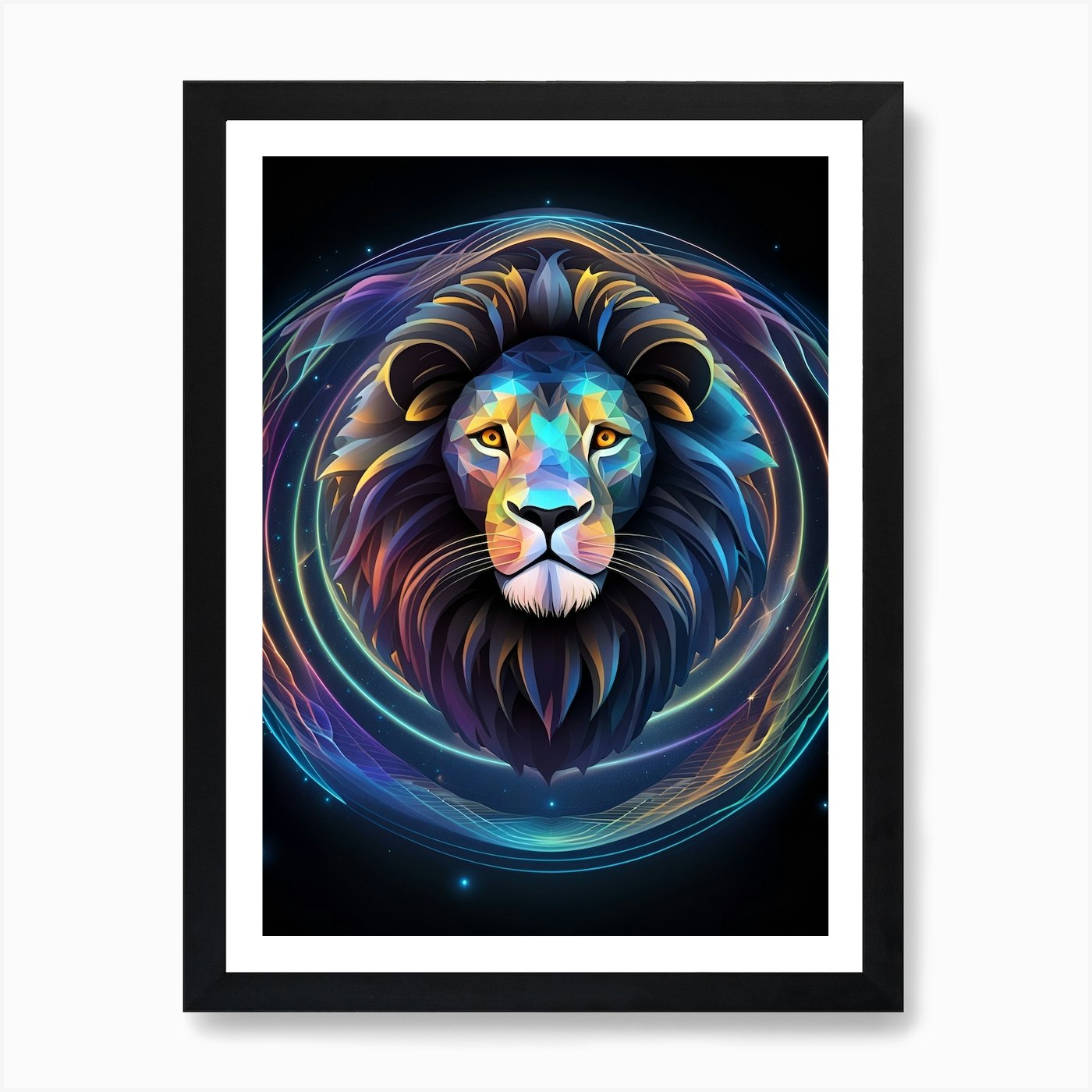 Lion Head 1 Art Print Framed Wall Art Poster Canvas Print Picture