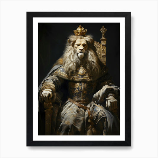 King Of The Lions Art Print Framed Wall Art Poster Canvas Print Picture