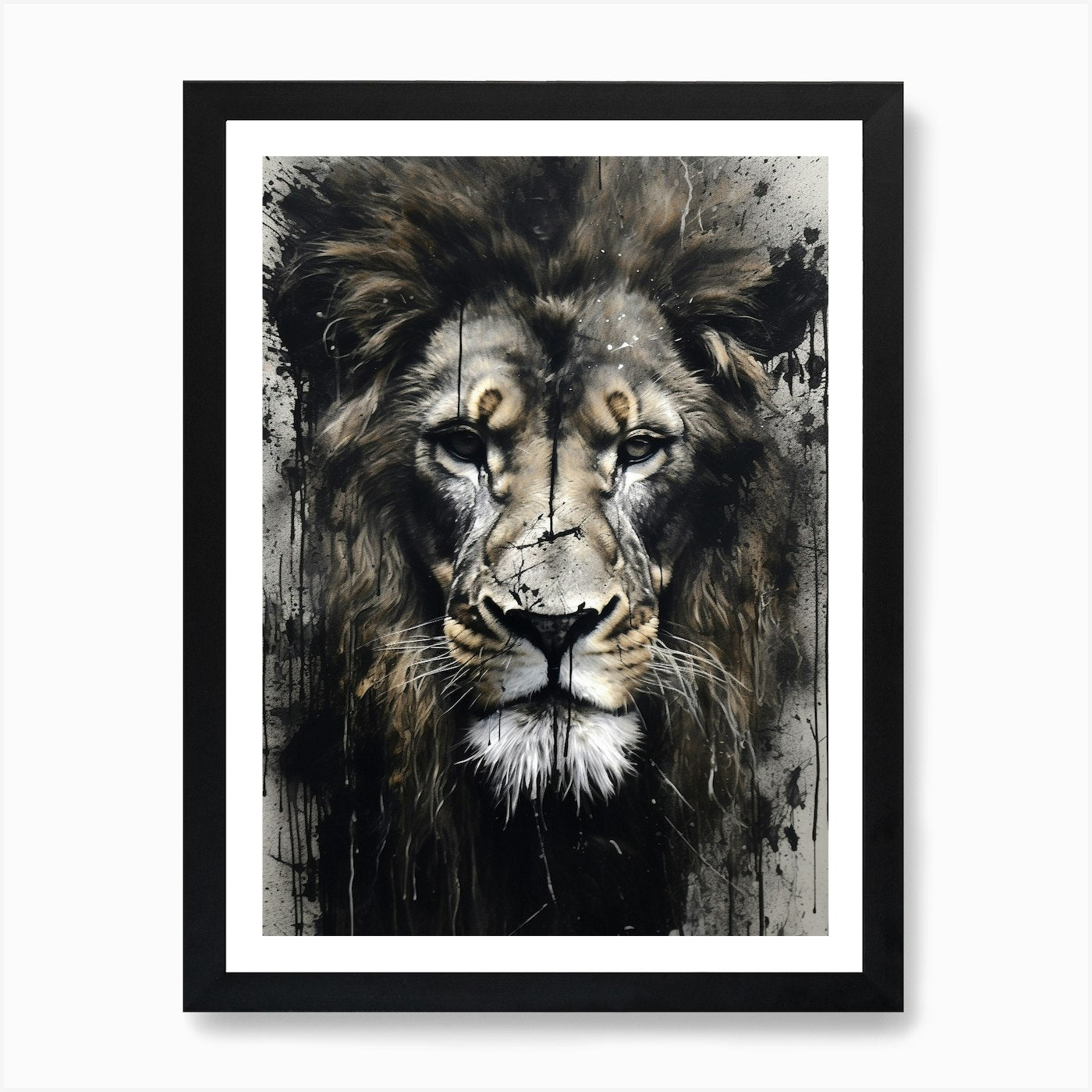lion potrait Art Print Framed Wall Art Poster Canvas Print Picture