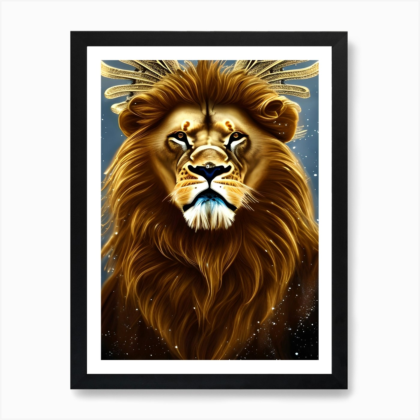 Zodiac Lion Art Print Framed Wall Art Poster Canvas Print Picture