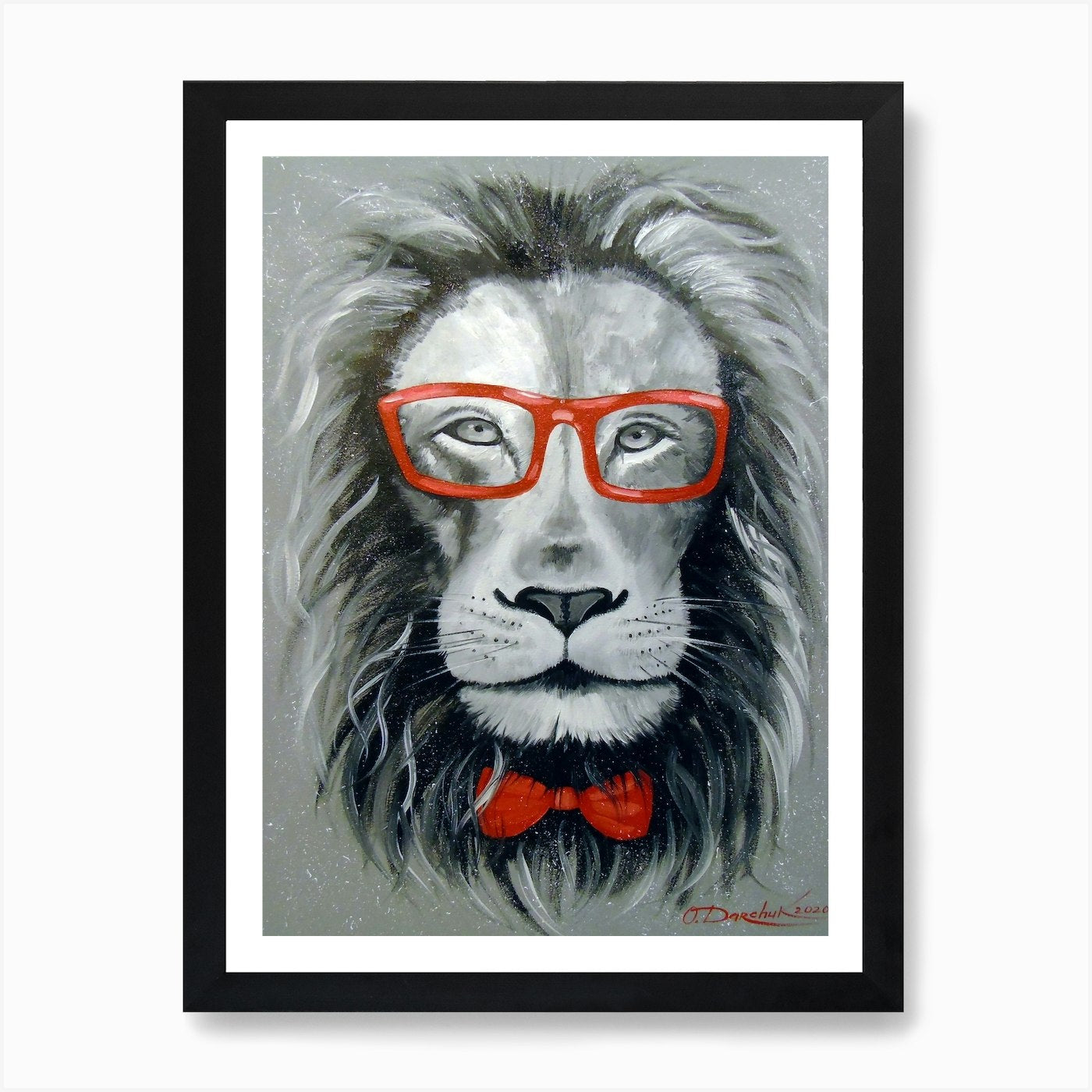 Stylish Lion Art Print Framed Wall Art Poster Canvas Print Picture