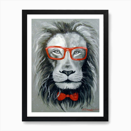 Stylish Lion Art Print Framed Wall Art Poster Canvas Print Picture