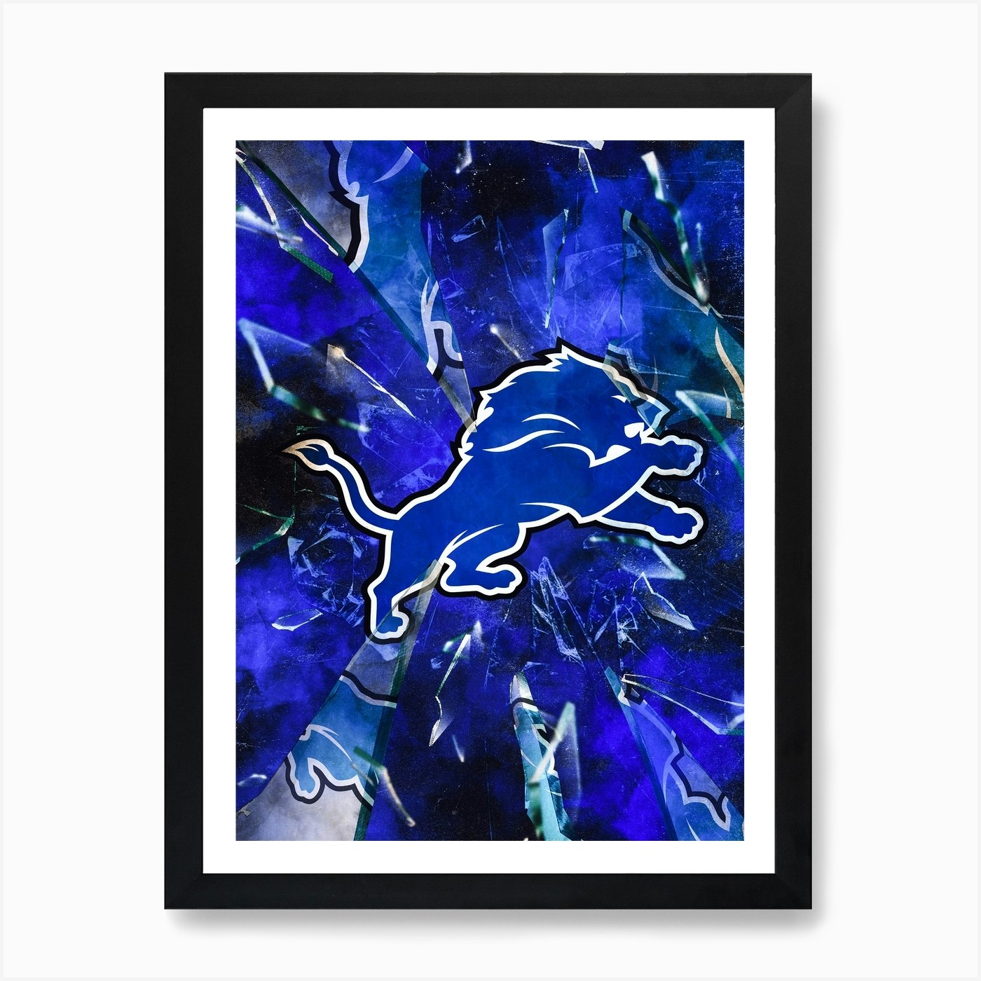 Detroit Lions Art Print Framed Wall Art Poster Canvas Print Picture