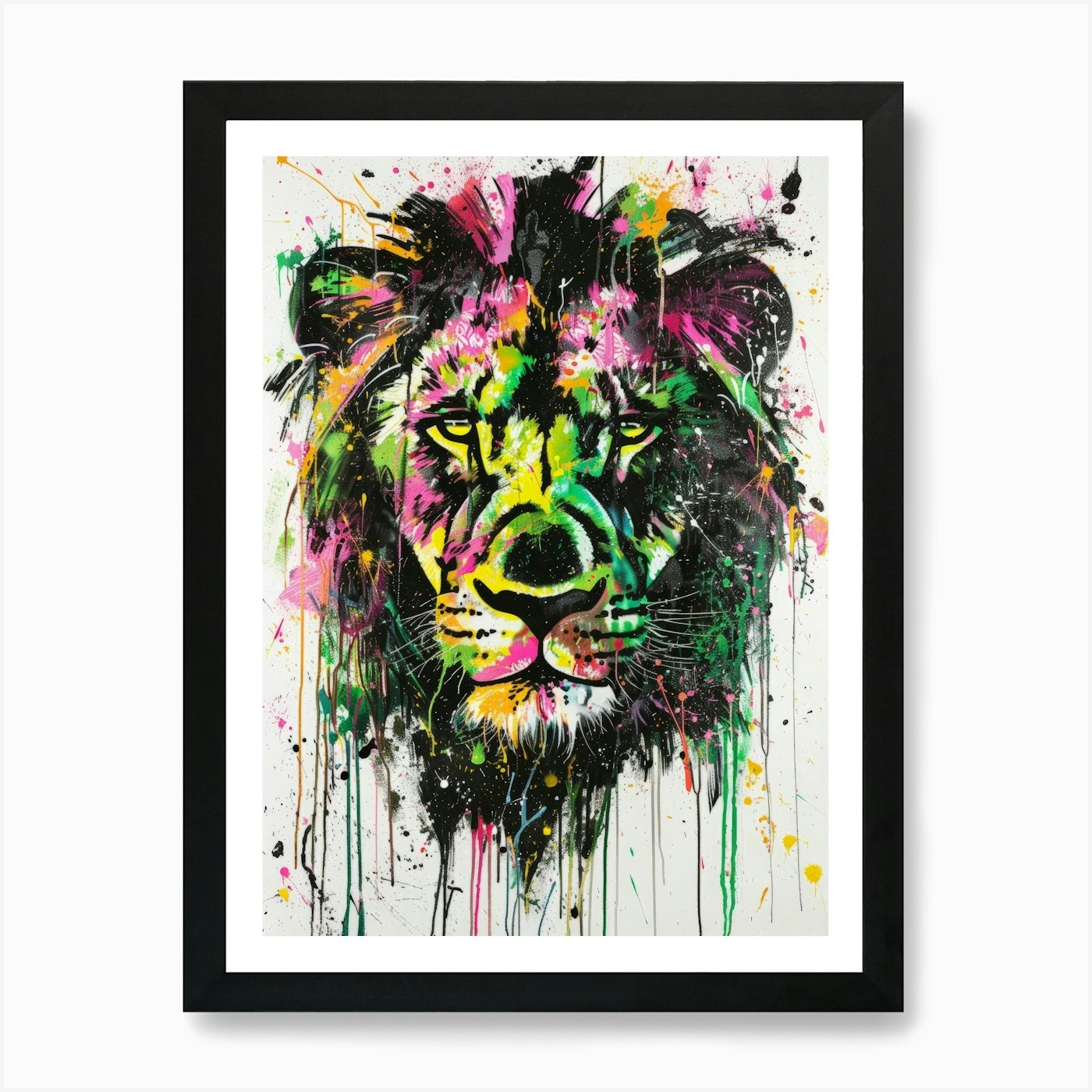 Lion illustration Art Print Framed Wall Art Poster Canvas Print Picture