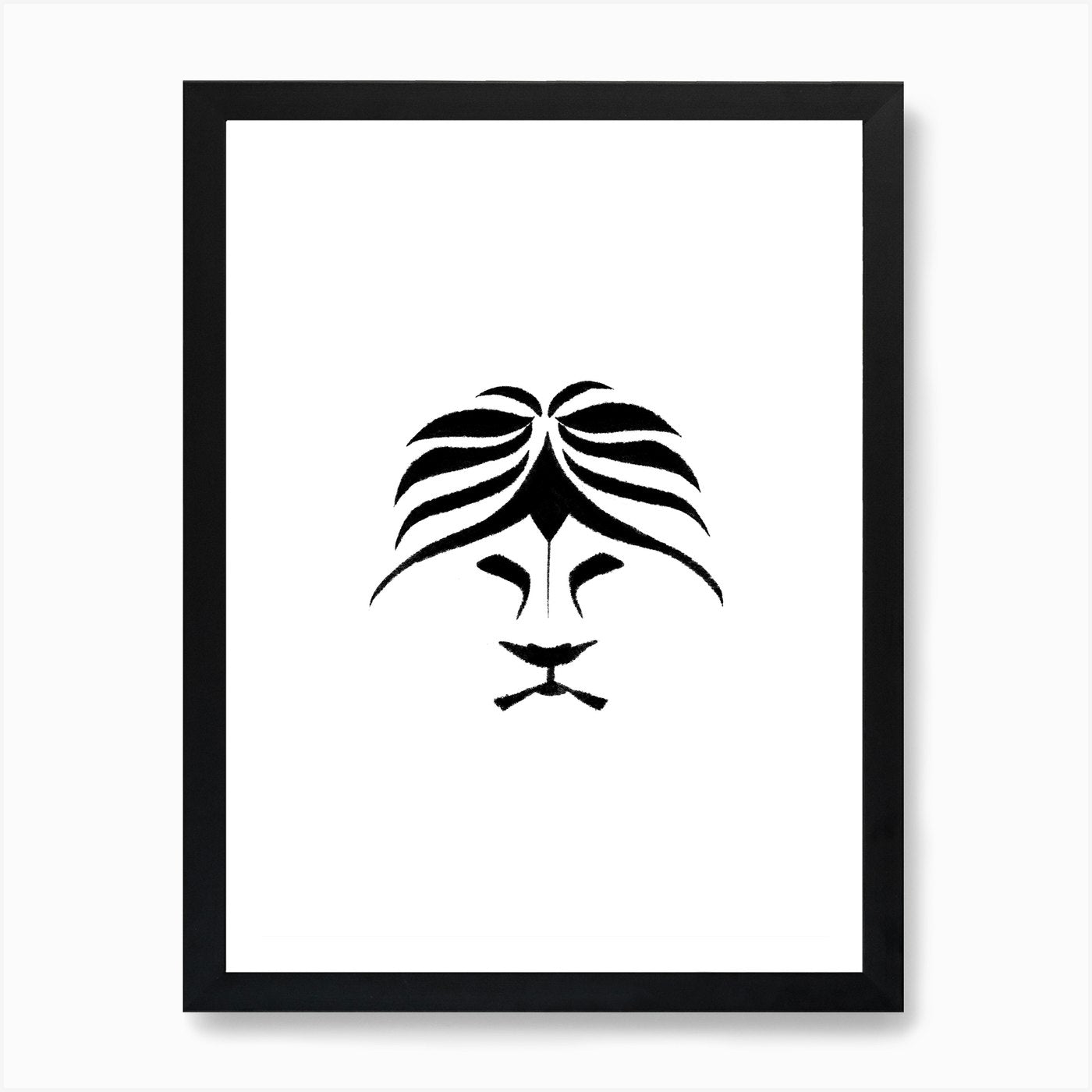 Abstract Lion Art Print Framed Wall Art Poster Canvas Print Picture
