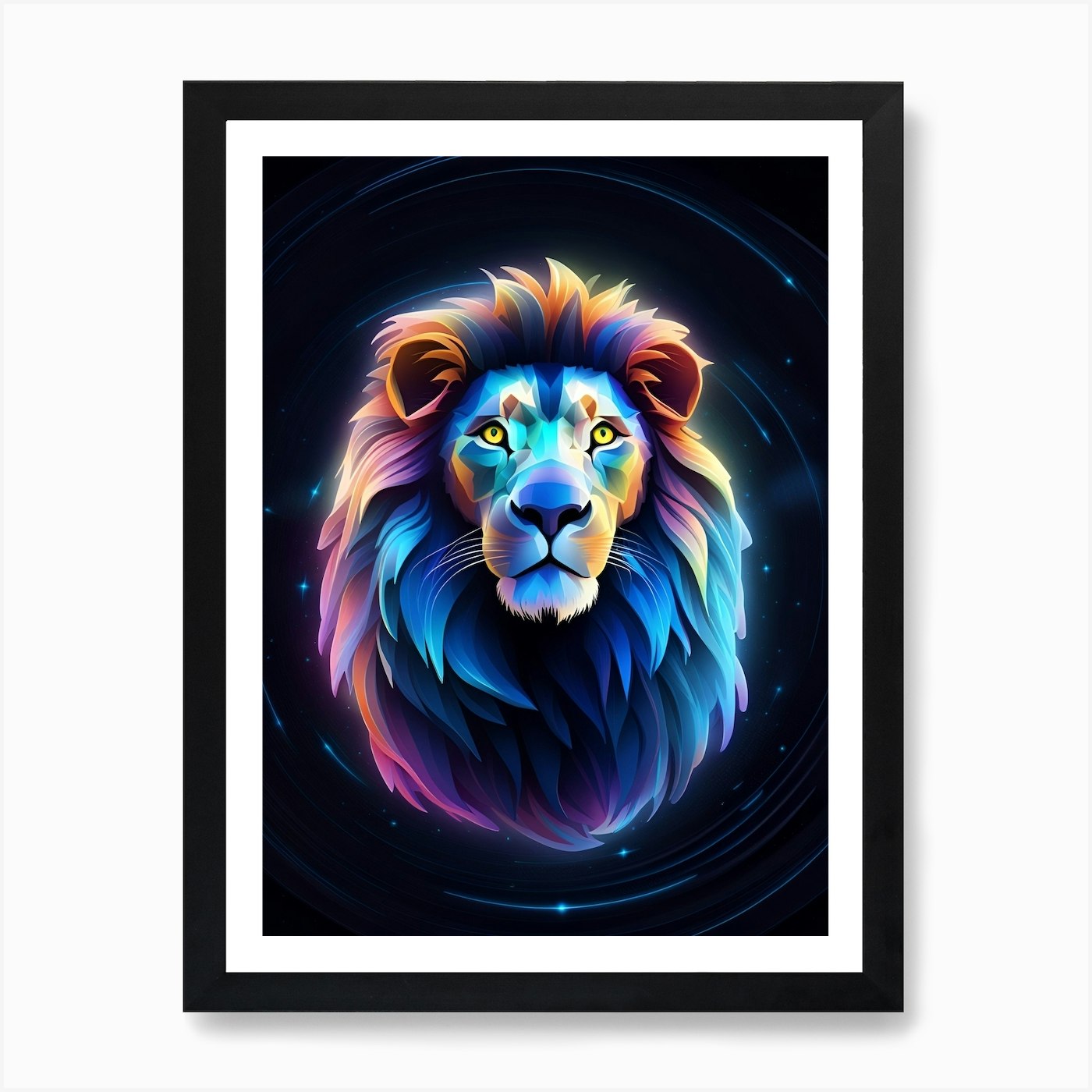 Lion 6 Art Print Framed Wall Art Poster Canvas Print Picture
