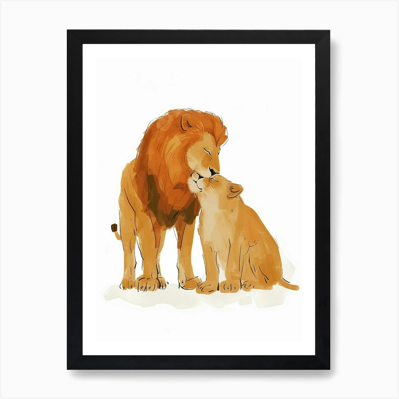 Barbary Lion Rituals Clipart 4 Art  Framed Wall Art Poster Canvas Print Picture