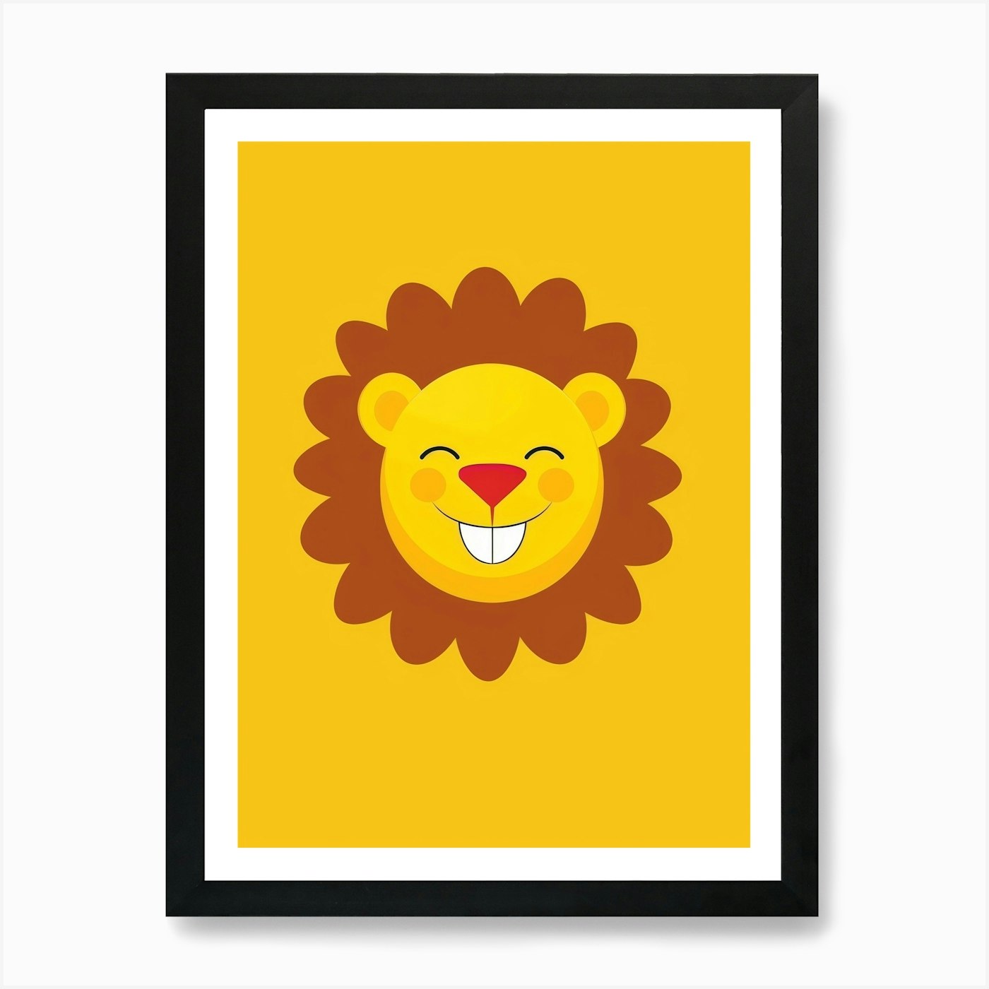 Lion Face Art Print Framed Wall Art Poster Canvas Print Picture