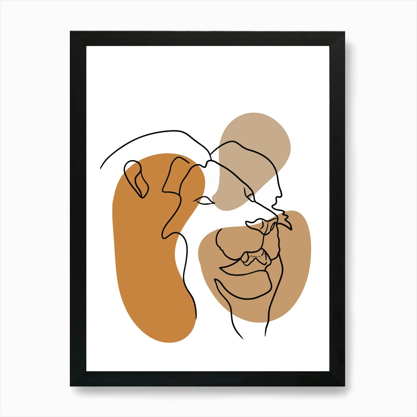 Lion Line Art Art Print Framed Wall Art Poster Canvas Print Picture