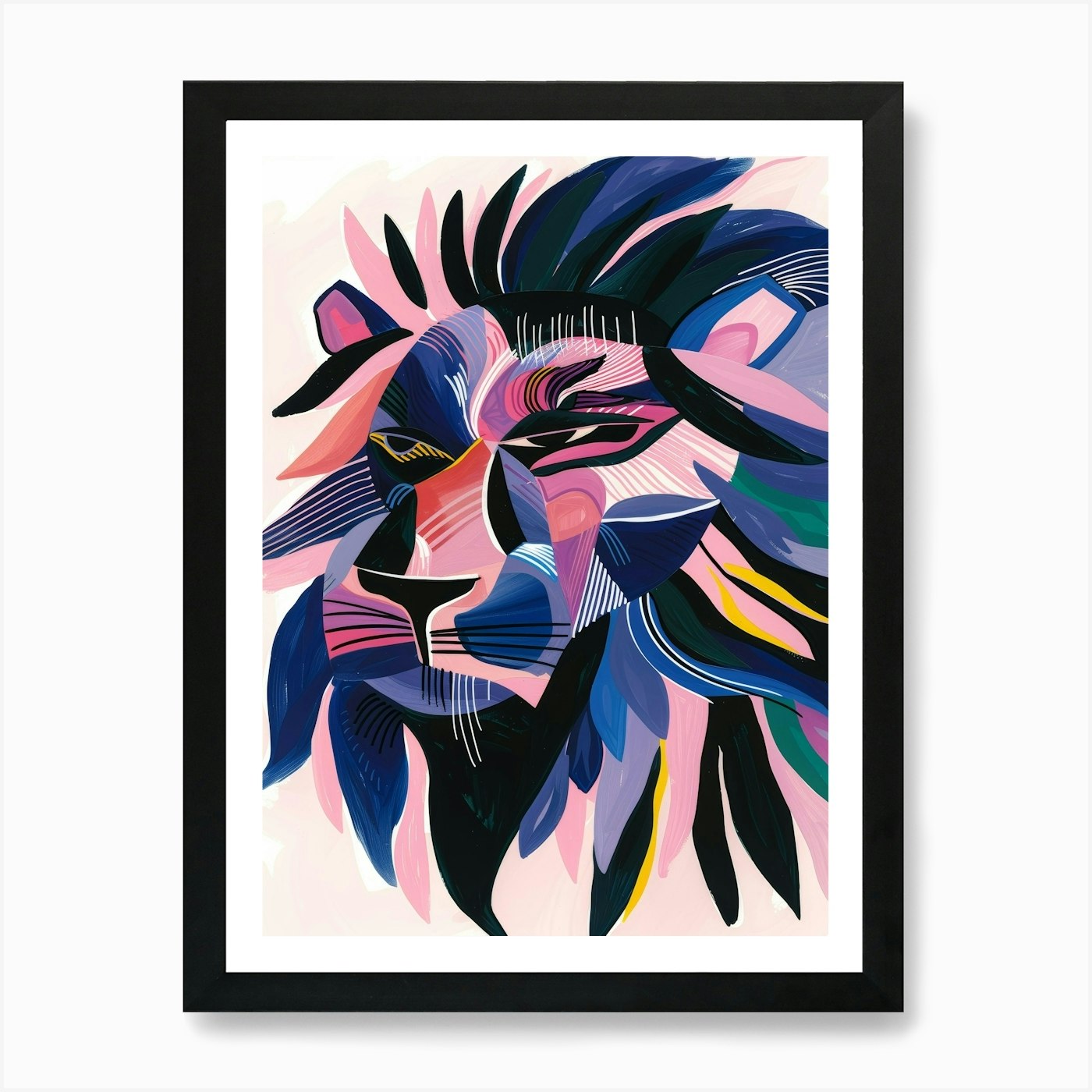 Lion Illustration 2 Art Print Framed Wall Art Poster Canvas Print Picture