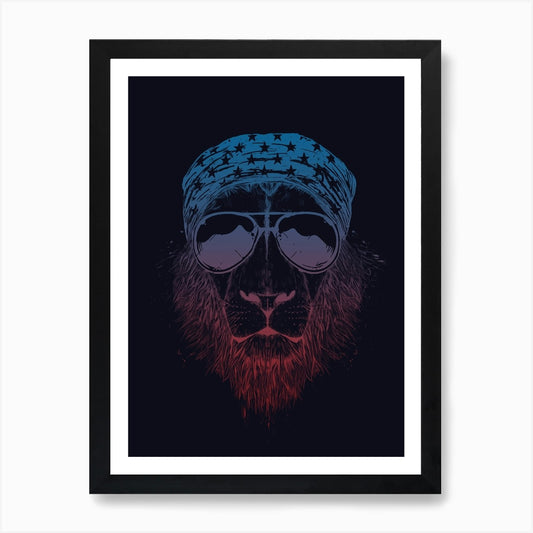 Wild lion (dark) Art Print Framed Wall Art Poster Canvas Print Picture