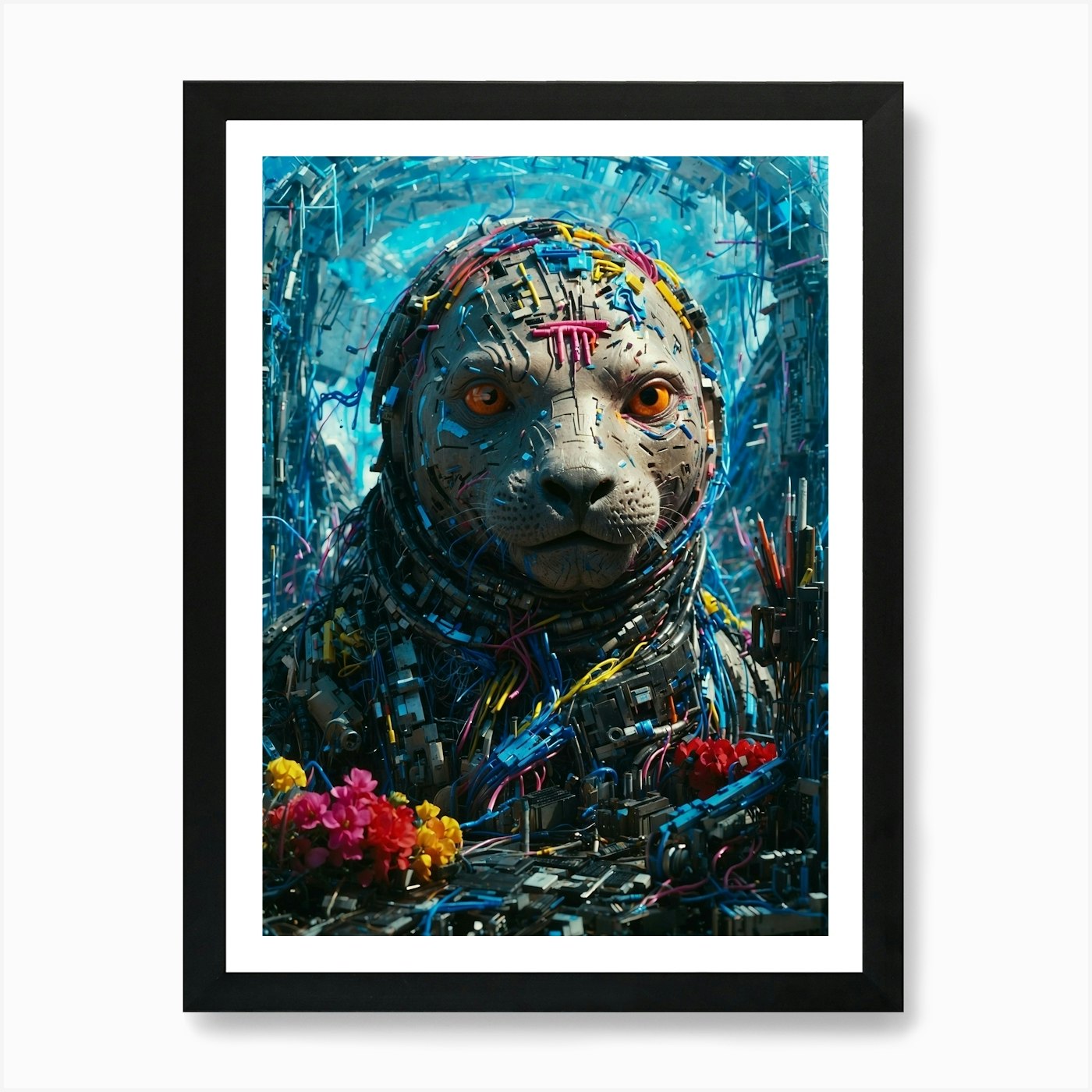'The Lion' Art Print Framed Wall Art Poster Canvas Print Picture