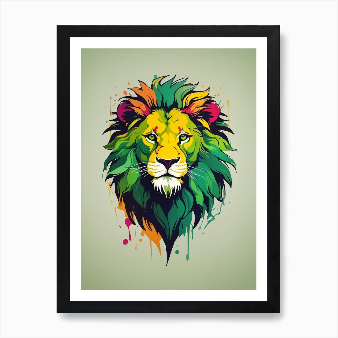 The Lion Art Print Framed Wall Art Poster Canvas Print Picture