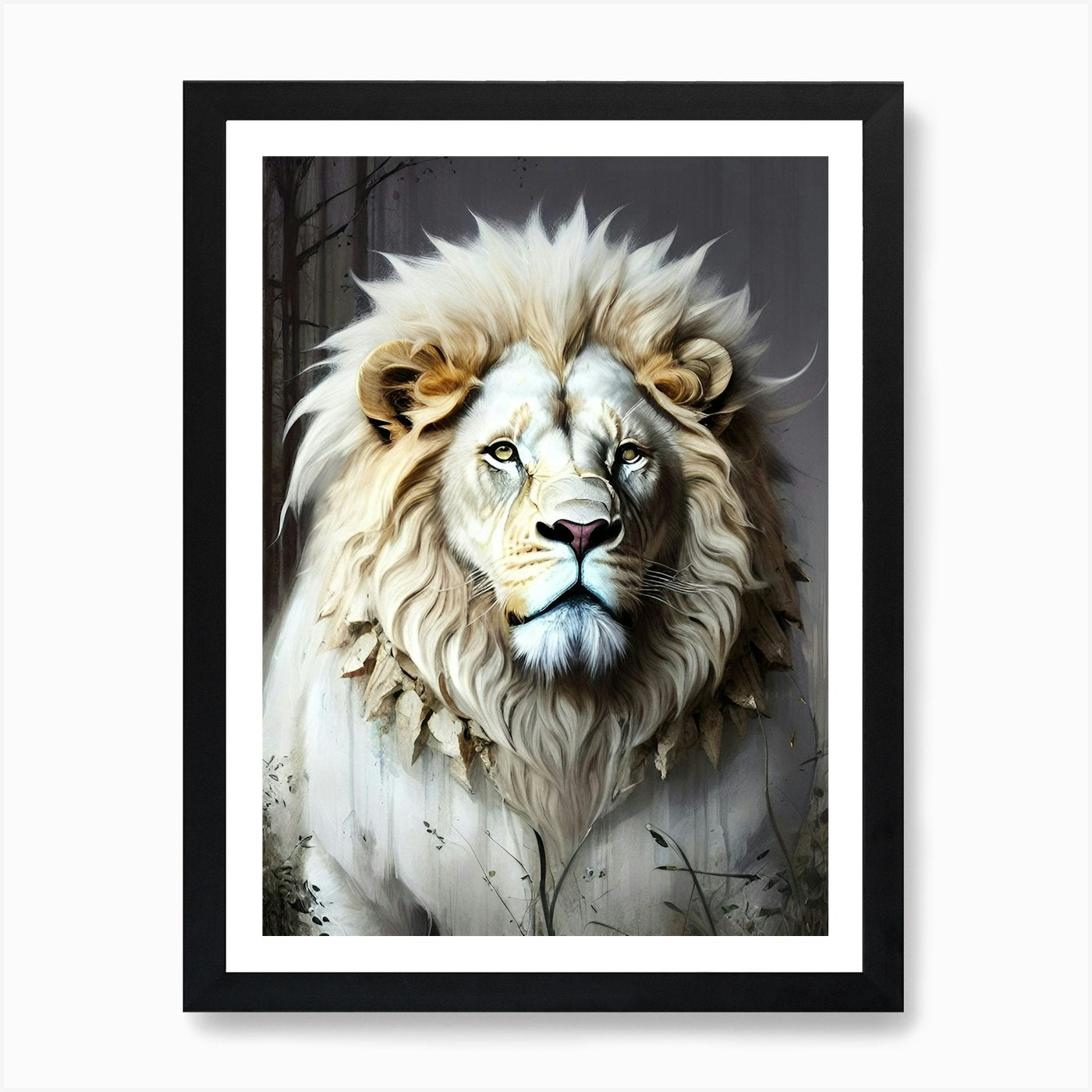 Lion art 44 Art Print Framed Wall Art Poster Canvas Print Picture