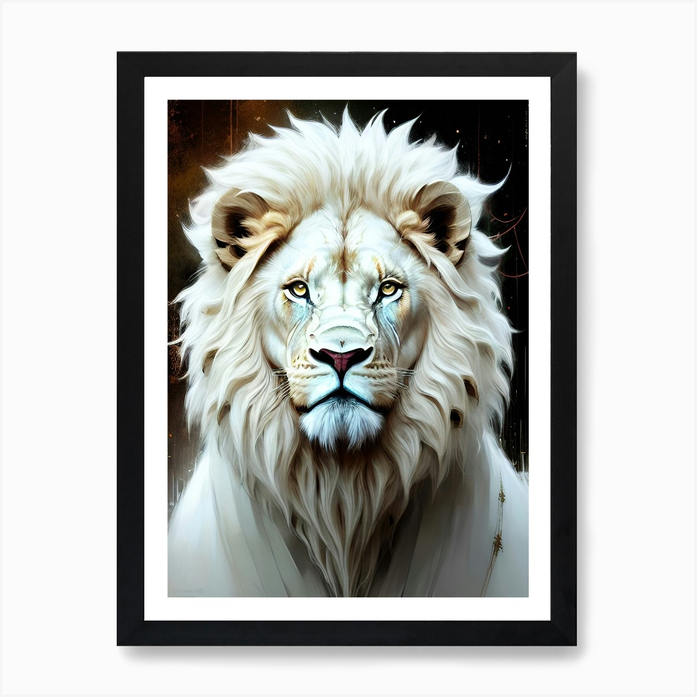 Lion art 41 Art Print Framed Wall Art Poster Canvas Print Picture