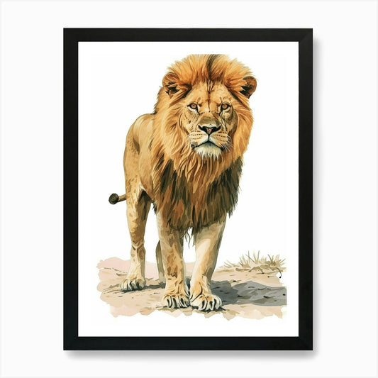 Barbary Lion Hunting 1 Art Print Framed Wall Art Poster Canvas Print Picture