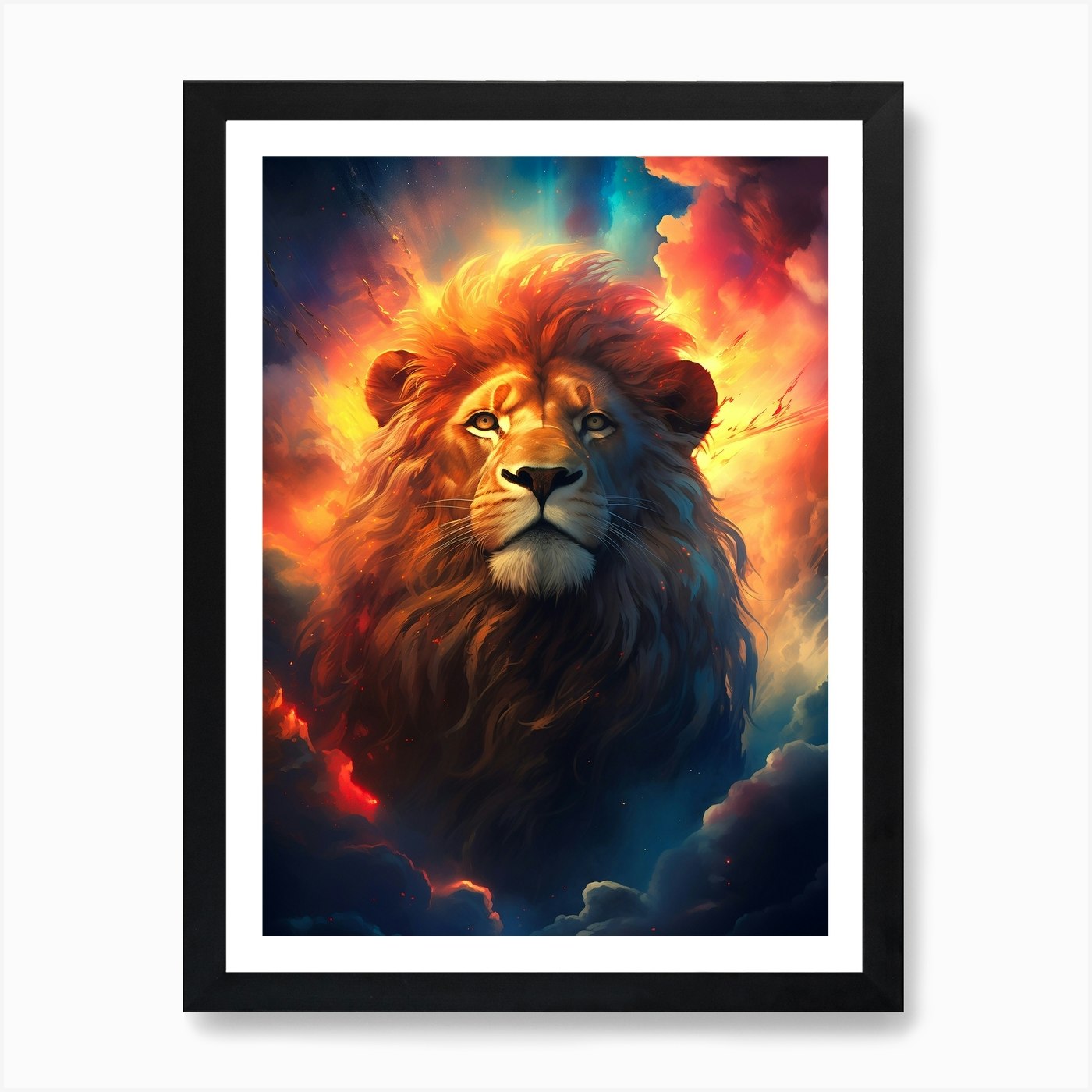 Lion In The Sky 8 Art Print Framed Wall Art Poster Canvas Print Picture