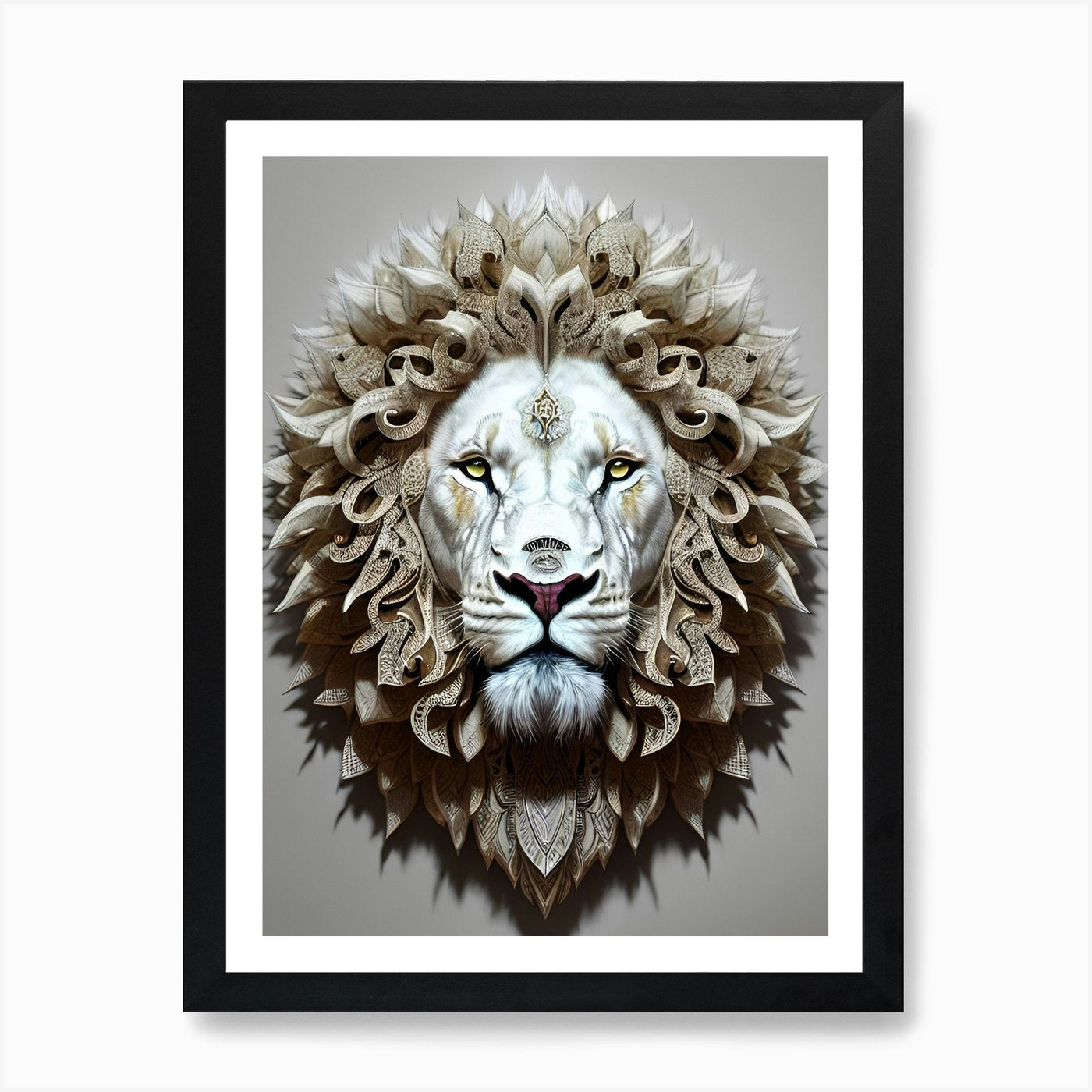 Lion art 58 Art Print Framed Wall Art Poster Canvas Print Picture