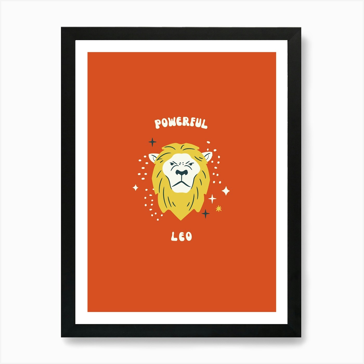 Powerful Lion Art Print Framed Wall Art Poster Canvas Print Picture