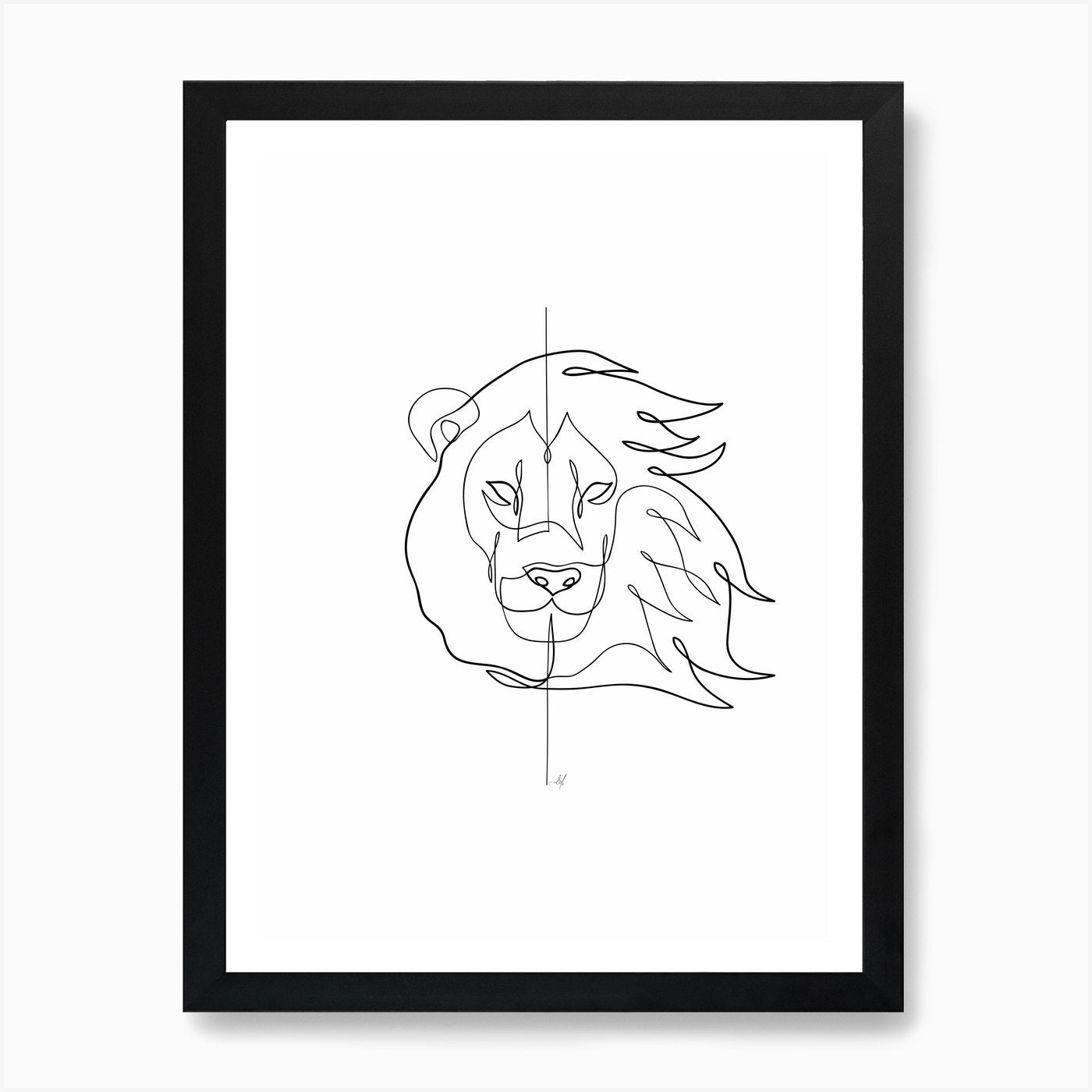 Lion 01 Art Print Framed Wall Art Poster Canvas Print Picture