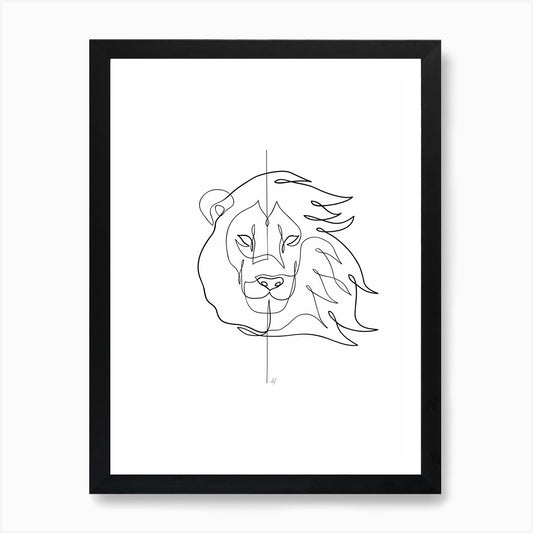 Lion 01 Art Print Framed Wall Art Poster Canvas Print Picture