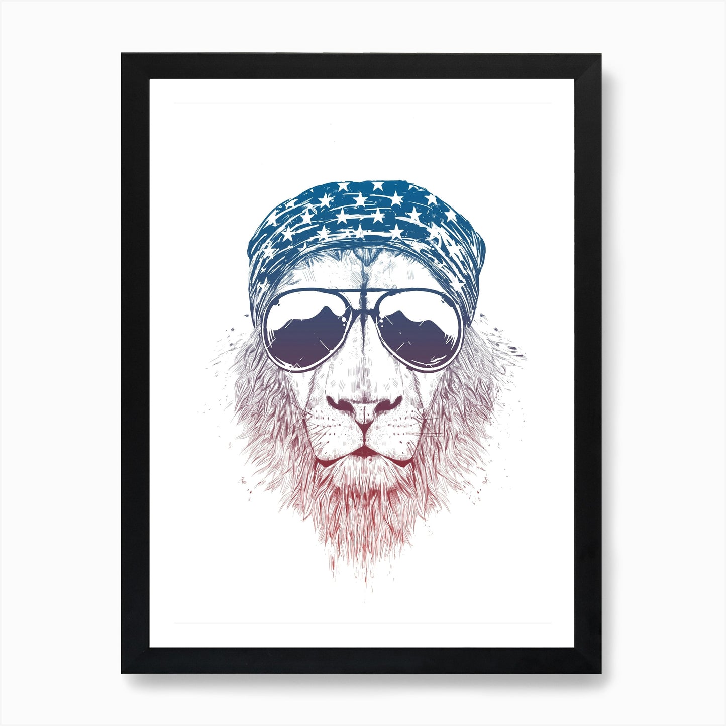 Wild lion Art Print Framed Wall Art Poster Canvas Print Picture