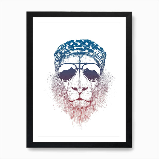 Wild lion Art Print Framed Wall Art Poster Canvas Print Picture