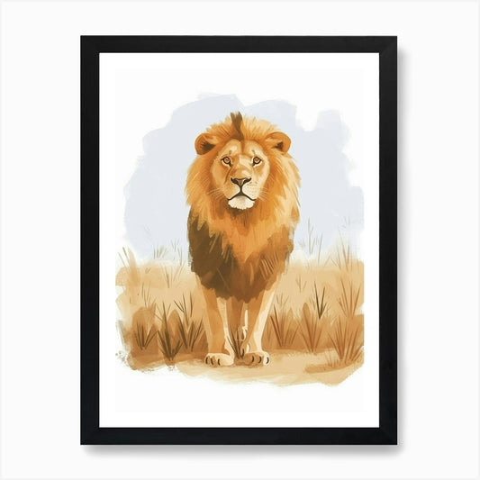 Barbary Lion Hunting 4 Art Print Framed Wall Art Poster Canvas Print Picture