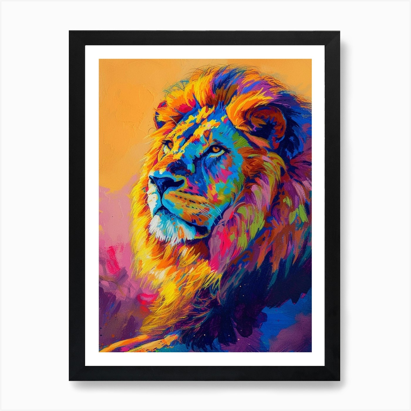 Southwest African Lion Lion In Diff Framed Wall Art Poster Canvas Print Picture