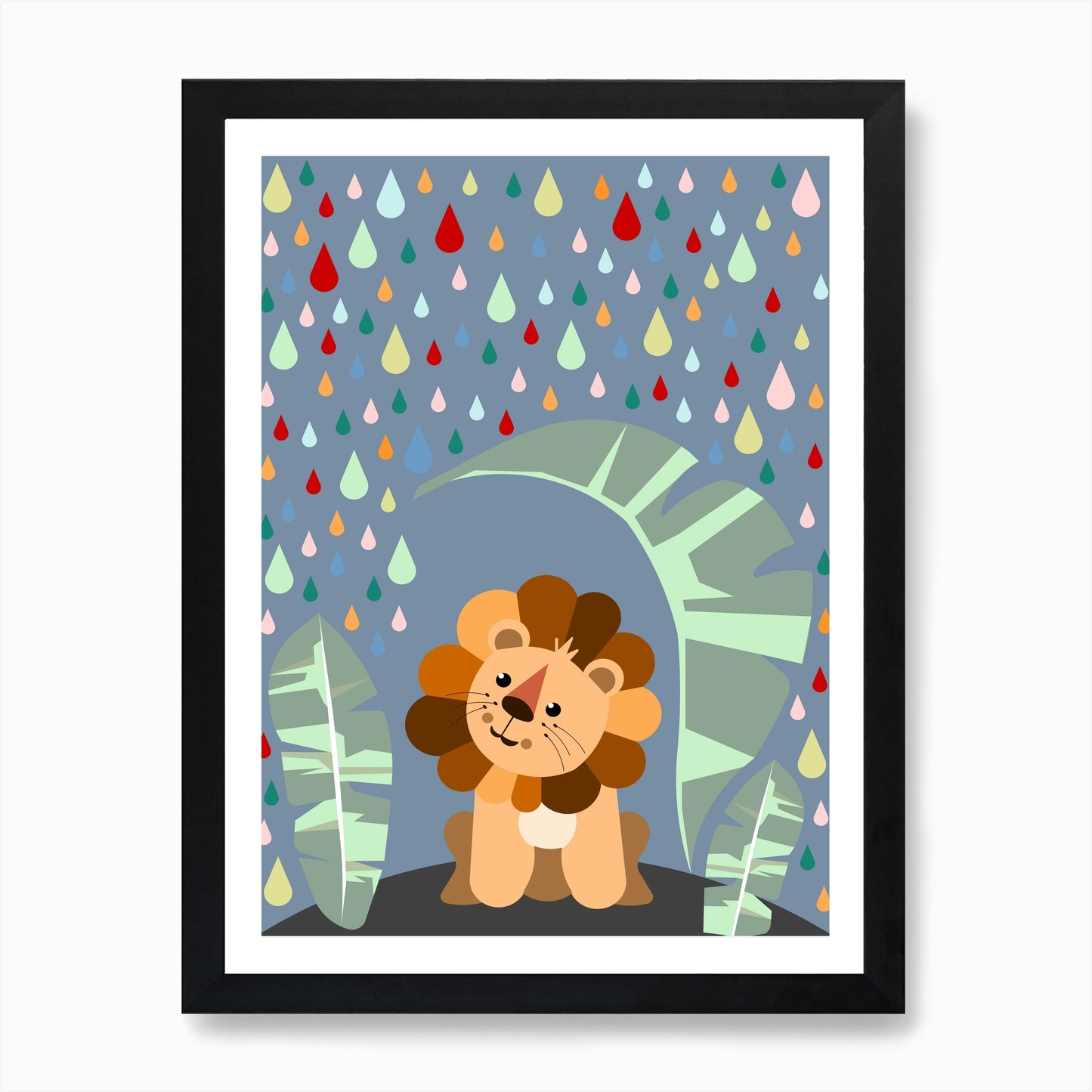Kids Lion I Art Print Framed Wall Art Poster Canvas Print Picture