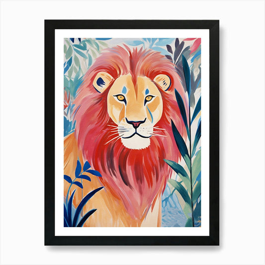 Lion Watercolor Painting Art Print Framed Wall Art Poster Canvas Print Picture