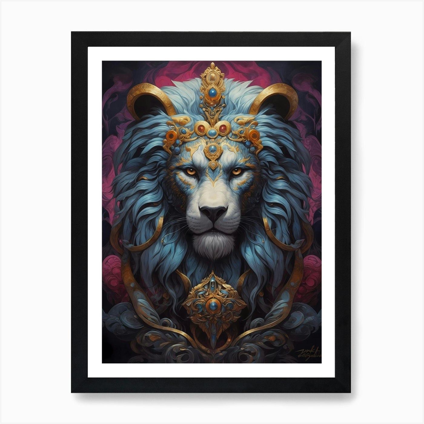 Lion. Art Print Framed Wall Art Poster Canvas Print Picture